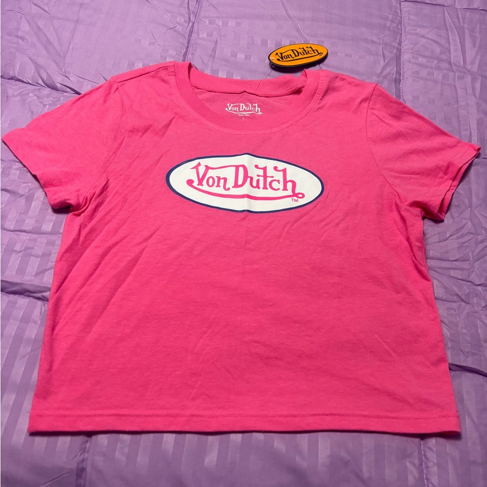 Von Dutch Vibrant Pink Tee